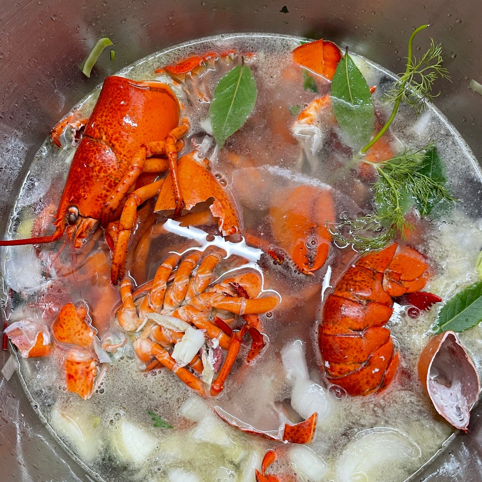 One pot seafood soup🦞