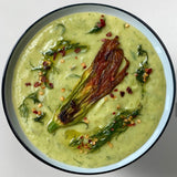 grass-fed beef bone broth with basil & rose